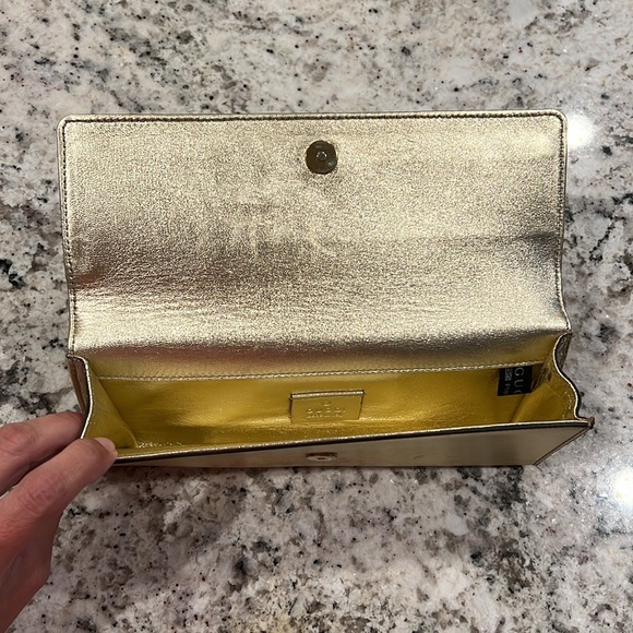 Vintage Gucci Gold Clutch With Buckle - Picture 5 of 8